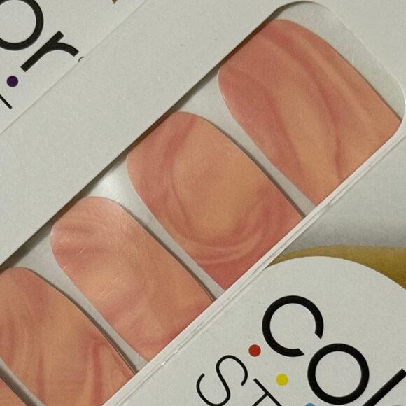 New Color Street “Pebble Rebel” Sweet Subtle Peach Marble Swirl Nail Strips - Picture 1 of 1